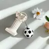 Mini Chaveiro Pingente de Futebol Simulado Basquete Rugby Pingente de Borracha Macia Artigos Esportivos Pequeno Presente Venda por Atacado