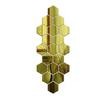 Pegatina de Pared Espejo Hexagonal Acrílico Transfronterizo Espejo Decorativo Estéreo 3D Pegatina de Espejo Autoadhesiva de Pared para Pasillo Espejo de Entrada