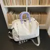 Bolsa de viagem portátil de grande capacidade para mulheres, bolsa para viagens curtas, bolsa de bagagem à prova d'água, bolsa de mão, bolsa de bagagem leve expansível