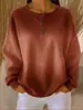 Amazon Transfronterizo Nuevo Estilo Europeo y Americano Rayas Verticales Cuello Henley Manga Larga Sudadera con Capucha Suelta Hombros Caídos Media Cremallera Top para Mujer
