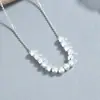 Collar Fragmentado de Plata de Ley 925 para Mujer, Estilo Nuevo con Diseño Único, Cadena para Clavícula, Estilo Minimalista, Joyería de Plata Elegante de Nicho