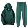 Sudadera con capucha Conjunto de sudaderas Sudadera informal holgada Pantalones deportivos Versátil Conjunto de dos piezas Sudadera con capucha y pantalones