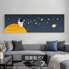 Pintura decorativa de astronauta para dormitorio nórdico moderno, pintura colgante para habitación infantil, pintura para mesita de noche de niño, pintura mural creativa de luna para sala de estar