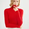 Novedades transfronterizas de otoño e invierno: suéter de cuello alto ajustado para mujer, elegante capa base de manga larga y top de punto ajustado