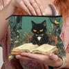 2025 Bolsa de Maquiagem Dobrável com Zíper Carteira Necessaire Portátil Simples com Estampa de Gato Desenho Transfronteiriço