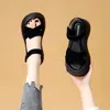 Sandalias Romanas para Mujer 2026 Verano Versátiles de Suela Gruesa Nueva Altura Aumentadora Estilo Hada Calzado de Exterior para Combinar con Faldas, Zapatos de Playa Adelgazantes