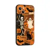 Funda de Teléfono Halloween Retro Americana Transfronteriza con Collage de Calavera y Gato Negro para Apple 18Pro, Al por Mayor en Stock