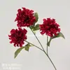 Vermelho vinho popular material de flor de simulação Eucalipto Hortênsia palma vermelha rosa vermelha com salão de casamento estrada atacado