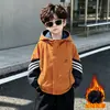 Chaqueta Cortavientos para Niños Ropa de Abrigo Estilo Otoño e Invierno Niño Pequeño Engrosada Doble Cara Superior Nueva 2026 Cortavientos con Capucha para Niños