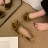 Zapatos Mary Jane retro estilo francés con lazo para mujer, nuevo modelo de verano 2026, zapatos planos de ballet sin cordones de punta cuadrada