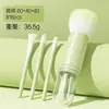 Brocha de Polvo Retráctil Multifuncional, Brocha de Maquillaje Portátil, Brocha para Rubor de Viaje, Brocha de Maquillaje Cuatro en Uno Herramienta de Belleza