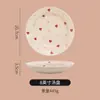 Taza de Cerámica con Forma de Corazón Vajilla Plato de Desayuno Alto Valor Tazón de Arroz de 5 pulgadas Tazón para Fideos Tazón Pequeño para Sopa Tazón para Ensalada