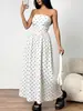 Vestido Sexy de Rayas Bloque de Color sin Tirantes para Mujer, Nuevo Estilo de Alta Gama para Verano, Elegante Vestido Largo de Cintura Alta Adelgazante