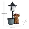 Adornos de Jardín de Resina Transfronterizos Luces Solares para Exteriores Estatua de Enano Luces Decoración para Jardín Balcón Villa Hogar
