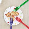 Suministros de decoración para fiesta de cumpleaños, boda, color sólido, juego de cubiertos desechables de plástico de color, cuchillo, tenedor y cuchara, vajilla, pastel, postre