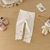 Pantalones para Bebé Estilo Nuevo Primavera Dianxi con Lazo Tridimensional en la Pierna, Pantalones Lindos Elegantes y Versátiles para Bebés Niñas