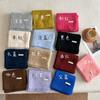 Conteniendo Lana Color Puro Básico Versátil Simple Bufanda Suave Invierno Estilo Coreano Versátil Bufanda de Lana Tejida Blanco