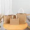 Bolsa de yute grande sin imprimir, en blanco y se puede imprimir con logo, adecuada para publicidad y promoción, bolsa de compras ecológica, al por mayor