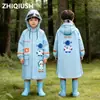 Capa de Chuva Infantil para Alunos que Vão à Escola, Capa de Chuva Longa para o Corpo Inteiro para Meninos e Meninas, Impermeável para Chuva Forte, Adequada para Alunos do Ensino Fundamental e Médio, Poncho de Chuva para Bicicleta