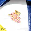 Pinza Pequeña de Garra Rosa de Alta Gama con Pedrería, Lindo Clip Lateral para Cabello Trenzado, Pinza Superior, Pasador Pequeño para la Parte Trasera de la Cabeza