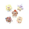 Dibujos animados m Bean Juguete de comida Queso Donut Accesorios de resina Pegamento de crema Funda de teléfono Zapatos Croc Accesorios para casa de muñecas