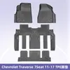 Adecuado para Chevrolet Traverse2011-2017 Tapetes de Piso TPE Material 3D para Todo Clima Tapete de Cajuela