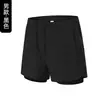 Pantalones Cortos Deportivos Transfronterizos Falsos de Dos Piezas para Hombre con Bolsillo para Teléfono de Longitud Tres Cuartos Secado Rápido con Pantalones Interiores Profesionales para Atletismo