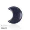Ornamento de Lua de Cristal Natural de 30mm Decoração Criativa para Mesa de Casa Ornamento Crescente Sem Furo de Jade Ágata