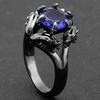 Cao Shi Amazon Explosion Ring Líder Anel de Luxo Agressivo Europa e América Retro Preto Ouro Personalizado Anel Escuro