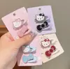 Pinza para el cabello con purpurina fina dulce y fresca Kt Corazón de niña Lazo Pinza lateral para el flequillo Pinza Bb Accesorios para el cabello Versátiles para la cabeza de estudiante