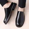 Sandalias de slip-on para hombre al por mayor, mocasines de verano business casual, con suela gruesa, antideslizantes, mules tipo media pantufla