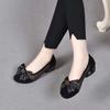 Sapatos de Malha Confortáveis para Mulheres, Camurça Respirável, Novo Estilo Verão e Outono 2026, Boca Rasa, Salto Baixo, Laço, Salto Baixo, Bico Redondo