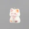 Resina Flotada 3D Gatito DIY Llavero para Coche Colgante Decoración para Bolso Material