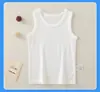 Colete Unissex Infantil de Algodão Puro Estilo Japonês, Camiseta Regata de Malha Infantil Lisa, Top Bebê de Gola Redonda Sem Mangas, Camiseta Soltinha