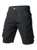 Shorts Táticos de Verão para Homens, Shorts de Trabalho Multibolsos de Secagem Rápida para Exterior, Calças de Treinamento Militar, Calças de Caminhada Duráveis e Elásticas
