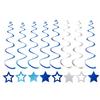 Traje de Decoración para Fiesta Temática de Cumpleaños Multicolor, Azul, Negro, Dorado, Estrellas Pentagonales, Espiral, Nido de Abeja, Bandera