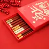 Palillos de Año Nuevo Palillos de Madera para Alitas de Pollo Caja de Regalo 10 Pares Caja de Regalo de Sándalo Rojo Embalaje Año del Caballo Palillos de Madera Sin Pintura Sin Cera