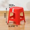 Taburete de plástico para el hogar, banco grueso, taburete de mesa de comedor, taburete cuadrado simple, taburete alto económico, silla antideslizante, taburete bajo para adultos