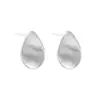 Brincos Assimétricos de Prata Esterlina 925 com Fio Fosco Torcido para Mulheres, Simples, Fashion, Estilo Hong Kong, Distintivos, Versáteis, E0926