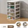 Caja de almacenamiento transparente para escritorio, pequeño gabinete de almacenamiento de escritorio tipo cajón, mini caja de almacenamiento de plástico, caja de almacenamiento para papelería