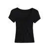 Camiseta Corta de Manga Corta Ajustada con Fruncidos y Escote en V, Atractiva Chica Caliente, para Mujer, Modelo Nuevo Verano 2026, Impresionante Top Básico Corto Dulce y Picante
