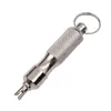 Llavero llave para núcleo de válvula llave de válvula de neumático de coche herramienta de desmontaje y reparación de liberación de aire de núcleo de válvula de acero inoxidable