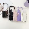 Couro Pequena Corda Portátil Estilo Chanel Adequada para Capa de Celular oppofindn2flip Capa Protetora Dobrável Findn3flip