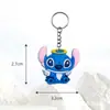 Nuevo Llavero Serie Stitch Goma Suave de PVC Colgante de Regalo Anillo para Llaves Llavero de Dibujos Animados Colgante para Mochila