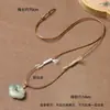 Estilo Tradicional Chino Hecho a Mano Trenzado Colgante de Jade Cordón para Collar Thangka Borla de Tíbet Cordón para Colgante de Buda de Cuero Encerado