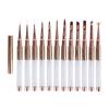 Traje de bolígrafos metálicos para decoración de uñas con pedrería color oro rosa 12 Piezas palo de bolígrafo acrílico Fototerapia Pintura de cristal floración degradada