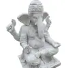 Escultura de Estatua de Buda de Mármol Finamente Tallada Figura Religiosa Estatua Pieza Decorativa Grande