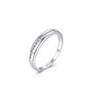 Moda Joker Moda Transfronteriza Joyería Anillo de Plata de Ley S925 Personalidad Europea y Americana Simple Geométrico Microincrustación Anillo para Mujer