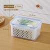 Cesta de Drenaje para Refrigerador de Plástico de Grado Alimenticio Transfronteriza Certificada por la FCM, Cajón para Verduras, Congelador de Alimentos de Cocina, Caja Sellada de Almacenamiento