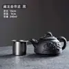 Tetera de Filtro de Arcilla Púrpura, Tetera Individual Grande de Cerámica para Uso Doméstico, Juego de Té Kung Fu con Filtro Incorporado, Infusor de Té Moderno con Gran Capacidad